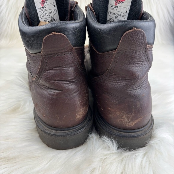 Red Wing Brown Leather Boots Lace up with Sturdy Sole size 11 Man - Picture 3 of 14